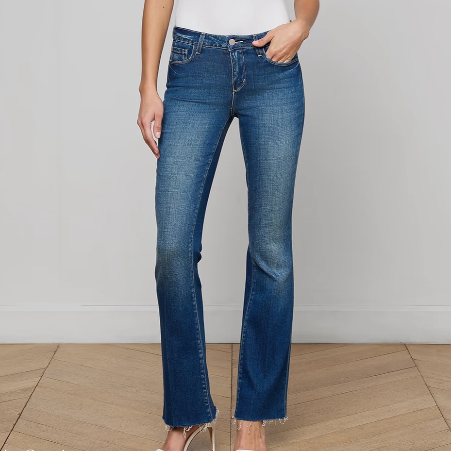Like New L’agence Sneeki Low-Rise Straight-Leg Jean